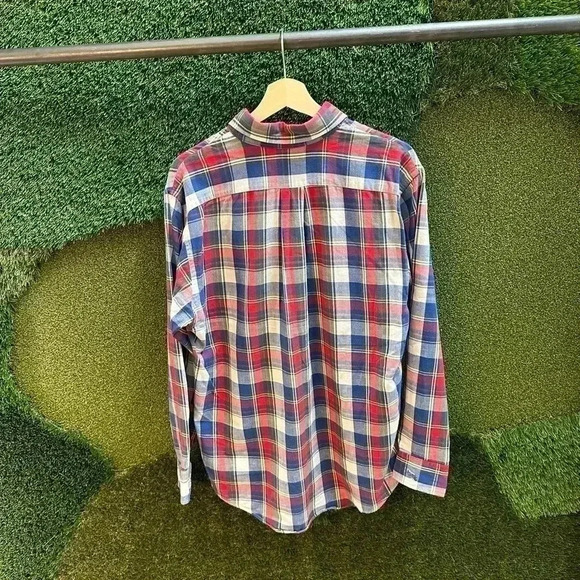 Vintage Eddie  Bauer Bainbridge Plaid Flannel Medium - Picture 2 of 5